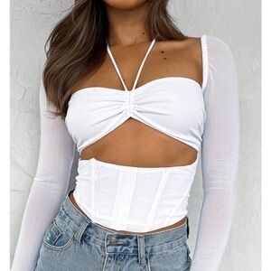 Whitefox Not Phased Long Sleeve- White NWT